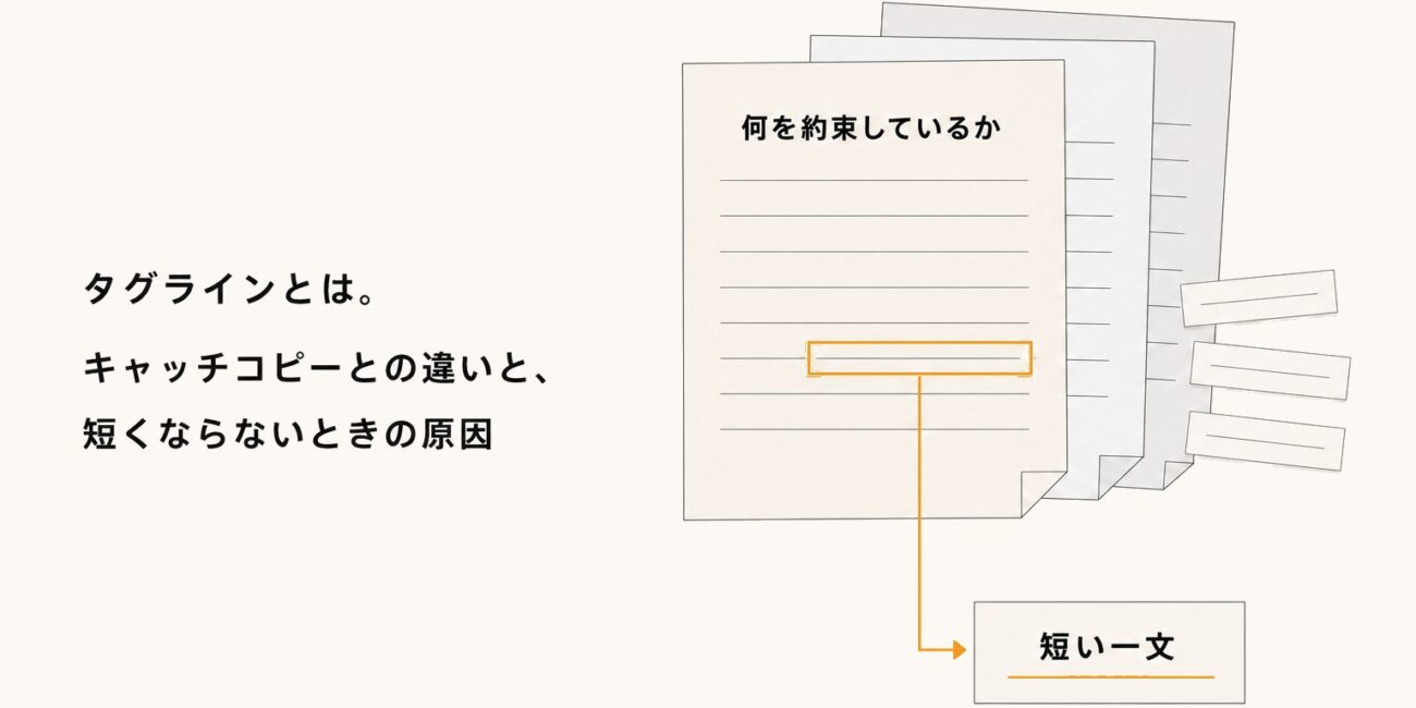 タグラインとは。キャッチコピーとの違いと、短くならないときの原因